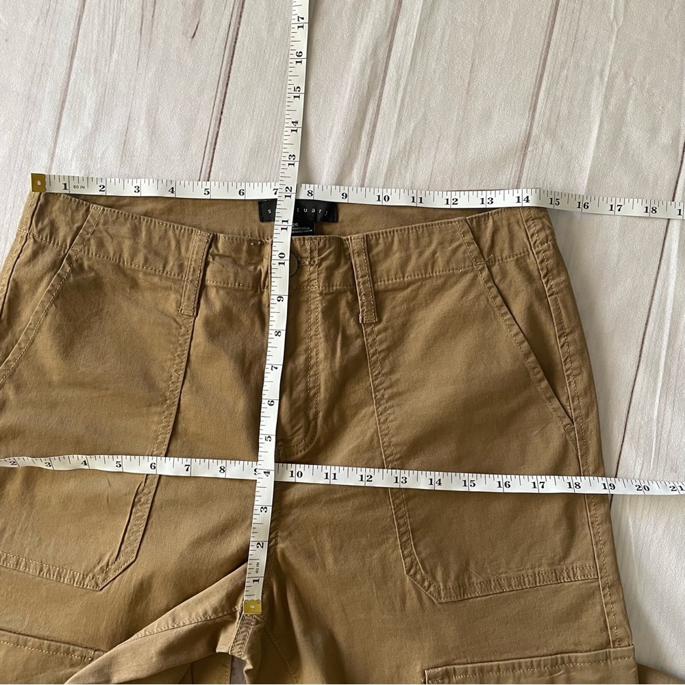 NWOT Sanctuary Loose Cargo Pants Womens 26 Dark Khaki Brown Tan Straight Cotton - Picture 11 of 13